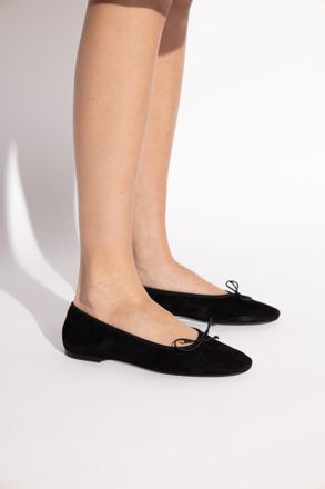 Aeyde Suede Ballerinas Tiby, Womens, Black