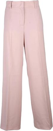 Max Mara Wide Broeken - Dames - Wijde Broeken - Roze - M - Wol - Broeken