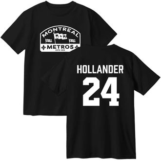 Generic Heated Rivalry Hollander 24 Merch Cotton T-Shirt Unisex Crewneck Casual Short Sleeve Tee (XXL,Black)