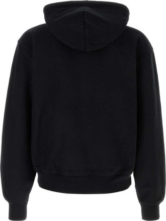 Burberry Mens Embroidered Cotton Blend Sweatshirt Black Polyester Sweater