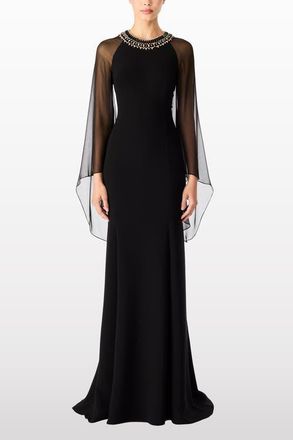 Jenny Packham Charma Maxi Dress in Liquorice at Nordstrom, Size 10 Uk
