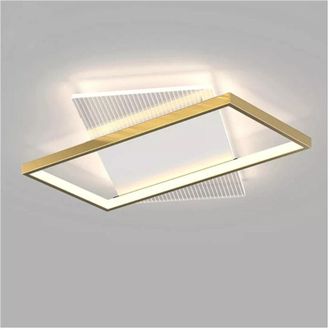 Trade Shop Trade Shop - Copy Of Plafoniera Led 30 W Quadrata Oro Moderno Lampadario Soffitto Luce Naturale 71033