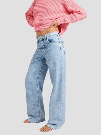 Roxy Dawn Patrol Mid Sunbleached Jeans blu