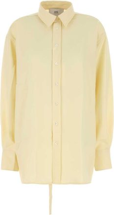 Ami Ami Pastel Yellow Wool Oversize Shirt