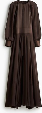 H&M Maxikleid aus Satin - Brown