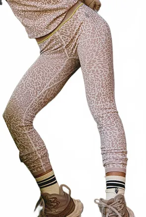 Free People Movement Myoko Jacquard Legging In Snow Leopard
