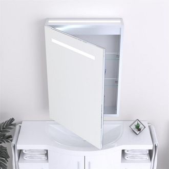 Clifton 70cm Tall LED (Top) Bathroom Mirror Cabinet