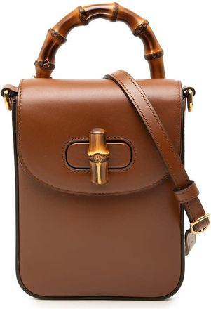 Gucci Pre-owned Gucci Mini Calfskin Bamboo Top Handle Bag Ladies NY321JM1UCO4IA53
