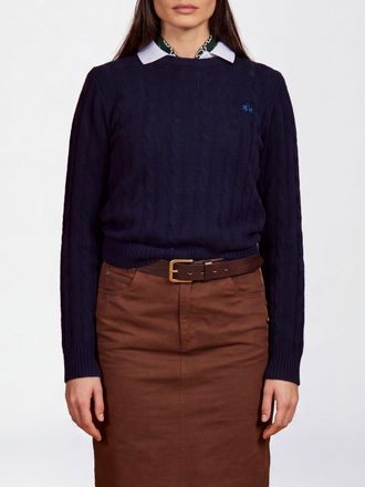 La Martina Virgin Wool and Cashmere Crewneck Jumper with Embroidered Logo
