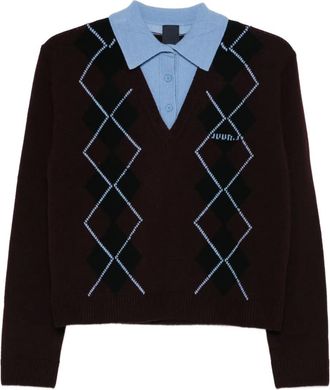 Juun.J Trui met logodetail - Rood