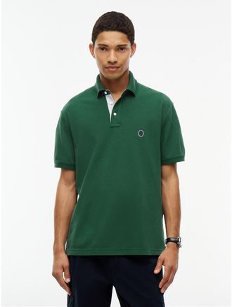 Tommy Hilfiger Mens Classic Fit Crest Logo Polo - Ornamental Green - XXL