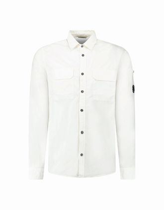 C.P. Company Mens CP Company Lens Safari Shirt Gauze White - Size: 38/Regular
