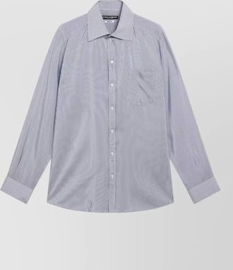 Dolce & Gabbana regular fit shirt collar chest pocket long sleeves