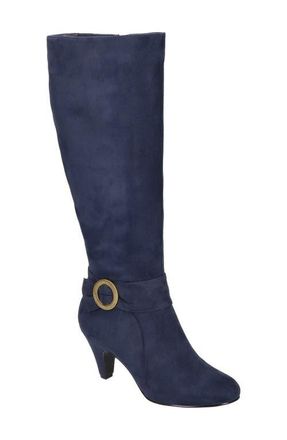 Bella Vita Rima Plus Knee High Boot in Navy Suede at Nordstrom, Size 8.5