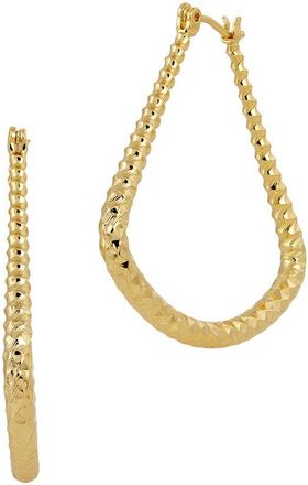 Savvy Cie Jewels 18K Plated Hoop Earrings