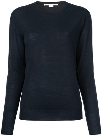 Stella McCartney crew neck jumper - women - Virgin Wool - 38 - Blue