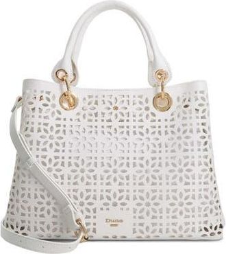 Dune London Delaser Faux Leather Tote in White at Nordstrom Rack