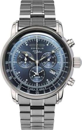 Zeppelin 100 Jahre Chronograph Blue Dial Mens Watch 7680MB3