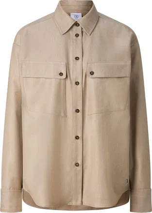Bogner Robyn virgin wool shirt blouse for women - Camel - 34
