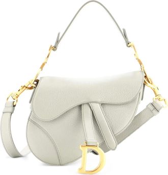 Dior Saddle Handbag with Strap Leather Mini shoulder bag - Groen