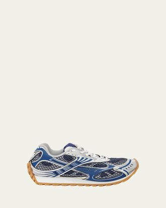 Bottega Veneta Womens Orbit Metallic Net Runner Sneakers