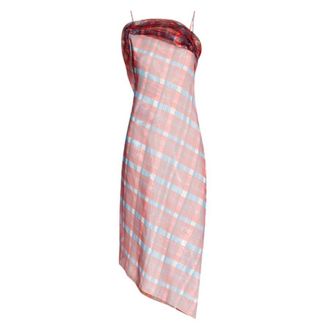 Ferragamo Asymmetric Organza Dress, Brand Size 40 ( US Size 6 )