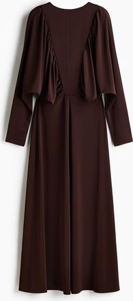 H&M Jerseykleid mit Raffungen - Brown