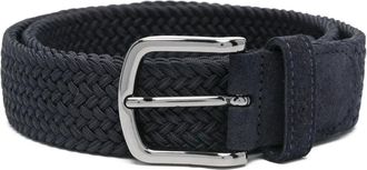 BOSS Cintura intrecciata con rifinitura in pelle - Blu