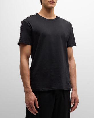 Moschino Mens Shoulder-Tape T-Shirt