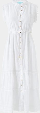 Melissa Odabash Raffie Lace-Trim Gauze Maxi Dress