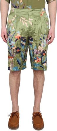Etro Shorts Stampa Fiori - Heren - Korte Broeken - Groen - S - Korte Broeken