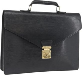 Louis Vuitton Pre-owned Serviette Conseiller Aktetas - Dames - Vintage Handtas - Zwart - ONE Size - Leer - Vintage