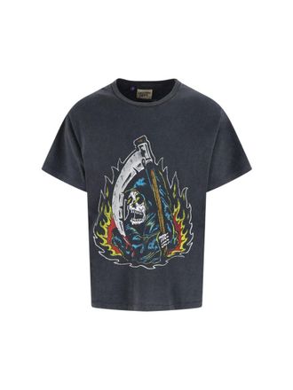 Gallery Dept. Minimalist Black T-Shirt With Round Neckline And Short Sleeves