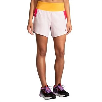 Brooks Chaser 5 Shorts In Quartz Hyper Pink Sun Glow