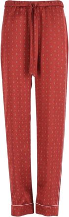 Forte_Forte Le Club Satin Pyjama Broek - Dames - Pyjama - Rood - M - Satijn - Nachtkleding