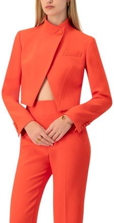 Ivonne Short Crossed Blazer in Orange at Nordstrom, Size 10