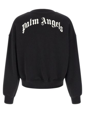 Palm Angels Logo-Embroidered Sweatshirt - Black