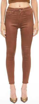 Pistola Denim Aline Skinny Denim In Coated Cognac