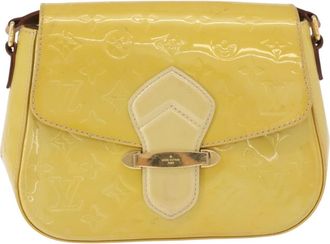Louis Vuitton Bellflower Monogram Vernis Yellow Patent_Leather Handbag (Pre-Owned)