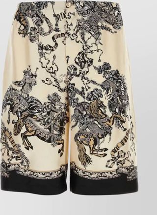 Gucci printed design silk bermuda shorts