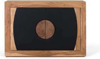 Giner&Colomer Aparador de madera de acacia con 2 puertas