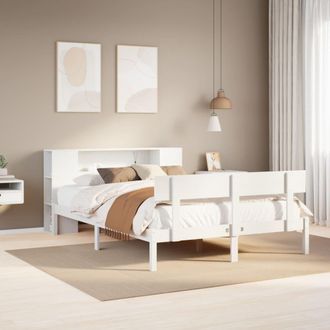 Berkfield Home Bookcase Bed without Mattress White 140x190 cm Solid Wood Pine