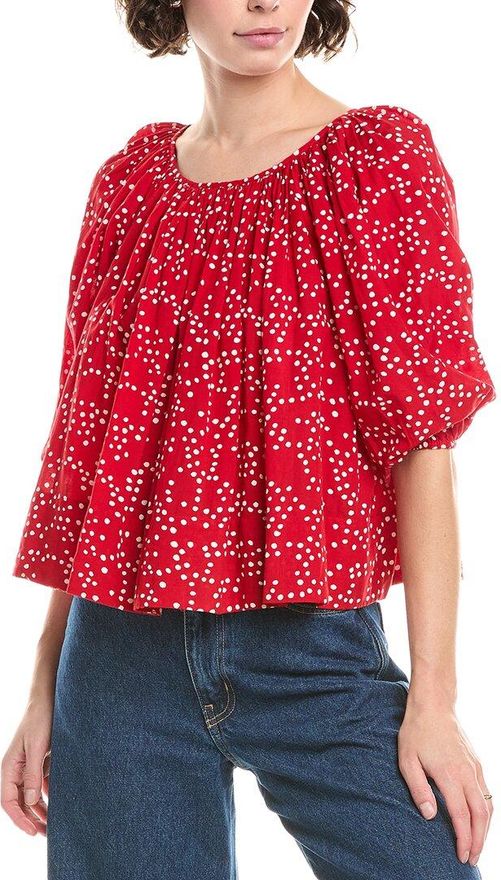Shirred Puff Sleeve Top