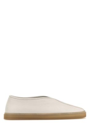 Christophe Lemaire White Leather Linoleum Slip Ons