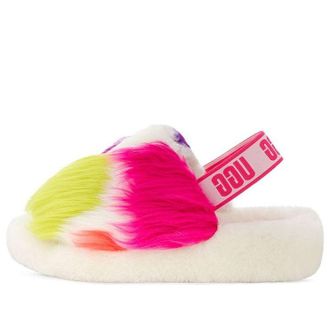 UGG (WMNS) UGG Fluff Yeah Party Spots Slipper White 1125006-WHT
