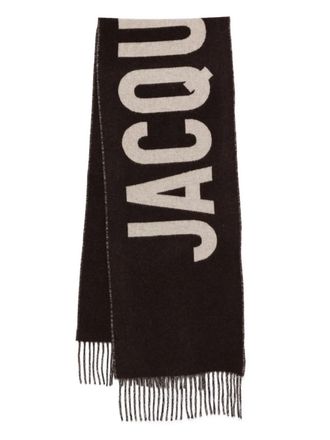 Jacquemus Sciarpa jacquemus con logo ricamato