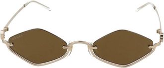 Gucci Goudbruine zonnebril Gg 1604S stijl - Dames - Zonnebrillen - Geel - 53 MM - Accessoires