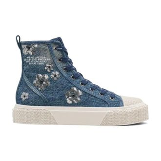 Marc Jacobs Schoenen, Dames, Blauw, 36 EU, Katoen, De High Top Sneaker