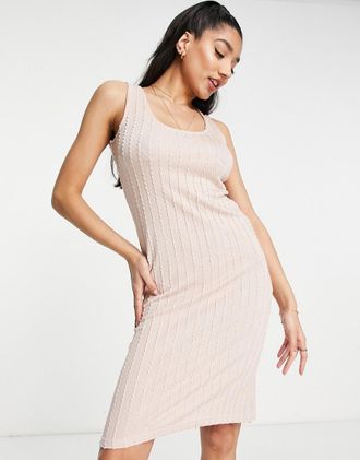 Pieces Georgia - Vestito corto fasciante in jersey rosa Big Babol