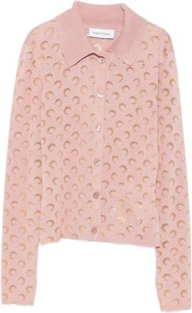 Marine Serre Moon Devore Shirt - Dames - Vesten - Roze - XS - Truien & Vesten